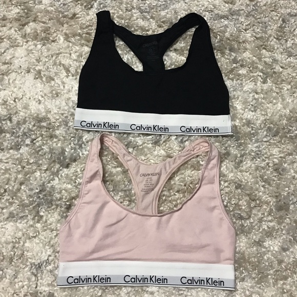 Set of 2 Calvin Klein modern racerback bralettes - Picture 2 of 8